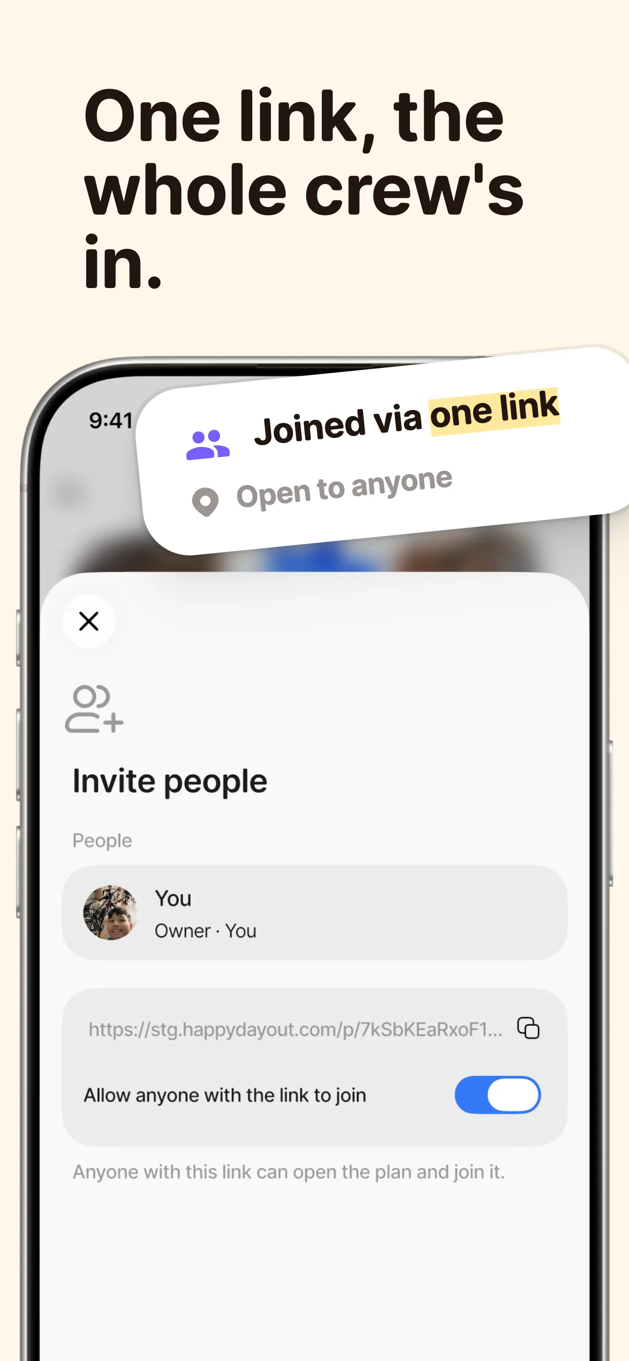 Day Out — Share one link, everyone's in